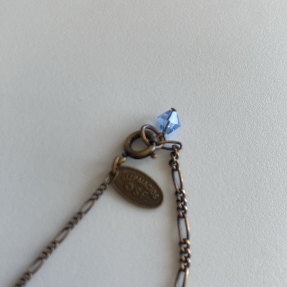 Liz Palacios Blue Crystal Floral Necklace - Picture 2 of 9